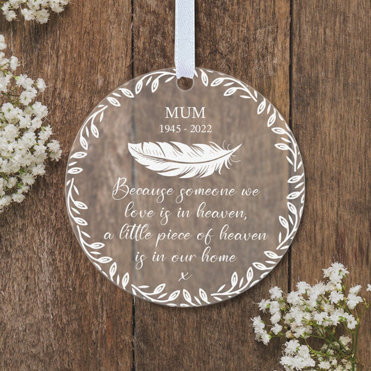 Someone We Love Is In Heaven Gift Boxed Personalised Bauble Tree Decoration