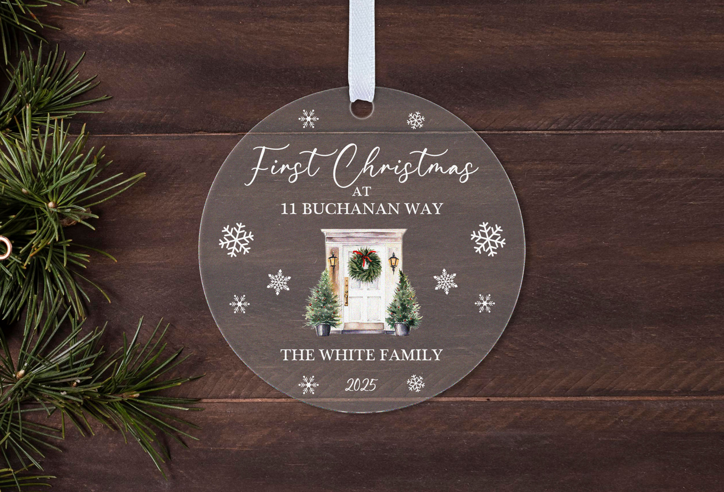 First Christmas at New Home Christmas 2025 Gift Boxed Personalised Xmas Bauble Tree Decoration
