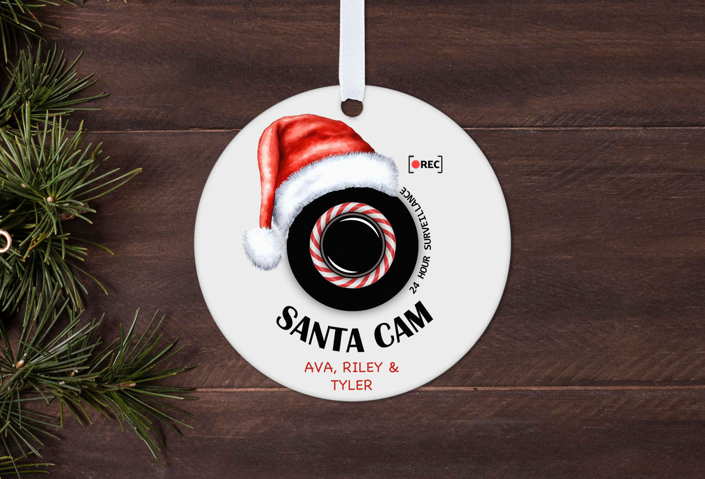 Kids Santa Cam Surveillance Camera Christmas Gift Boxed Personalised Christmas Bauble Tree Decoration