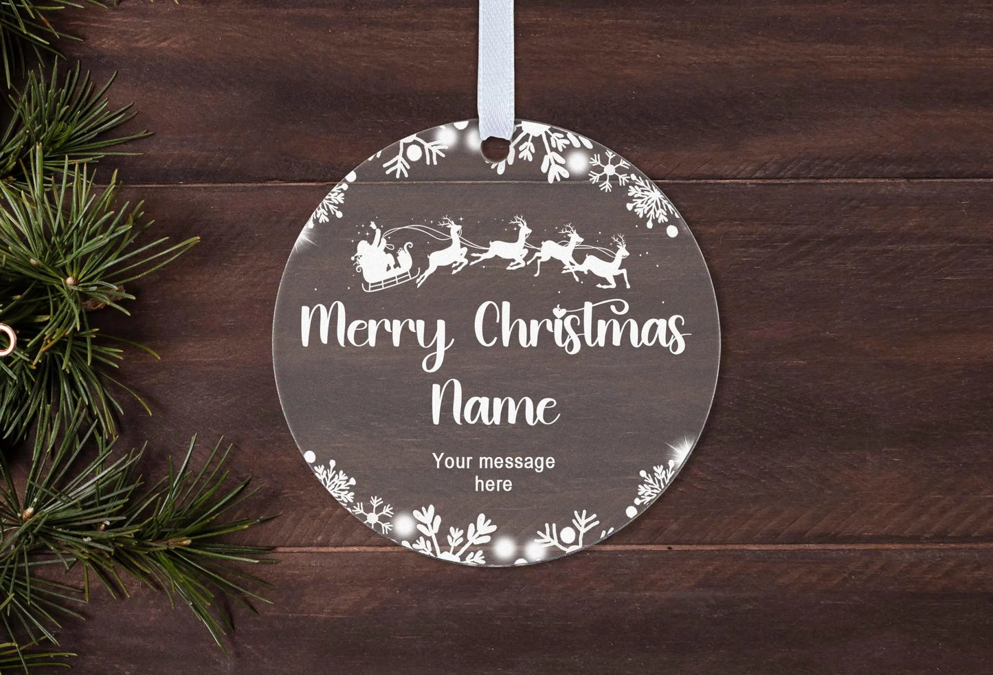 Girlfriend Boyfriend Christmas 2024 Snow Gift Boxed Personalised Xmas Bauble Tree Decoration