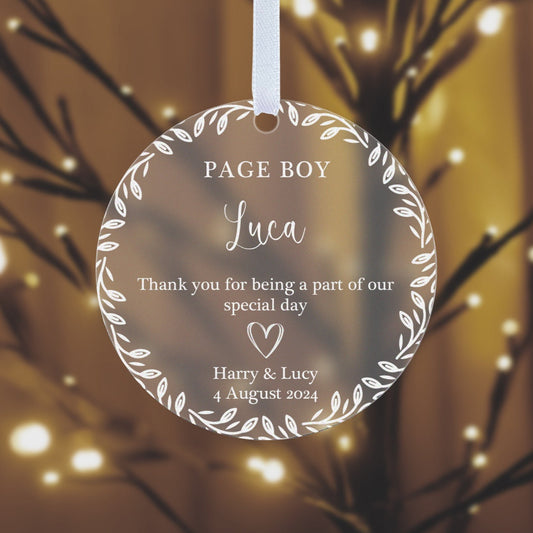 Personalised Best Man Thank You Gift Usher Page Boy Keepsake Father Of The Bride Hanging Decoration Ornament Plaque Tag