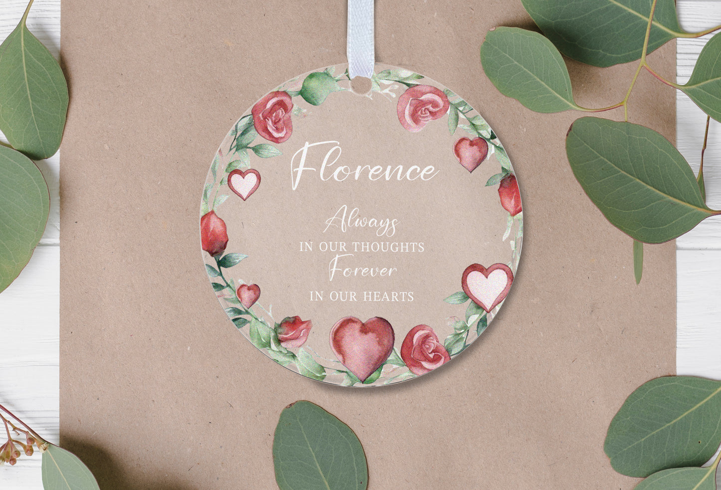 Forever In Our Hearts Memorial Gift Boxed Personalised Bauble Tree Ornament Decoration