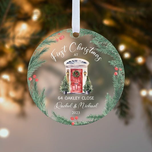 First Christmas at New Home Christmas Gift Boxed Personalised Xmas Bauble Tree Decoration